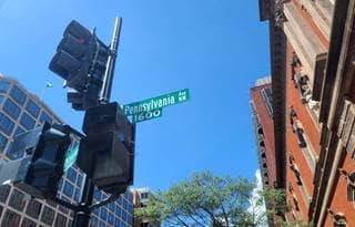 Street sign.