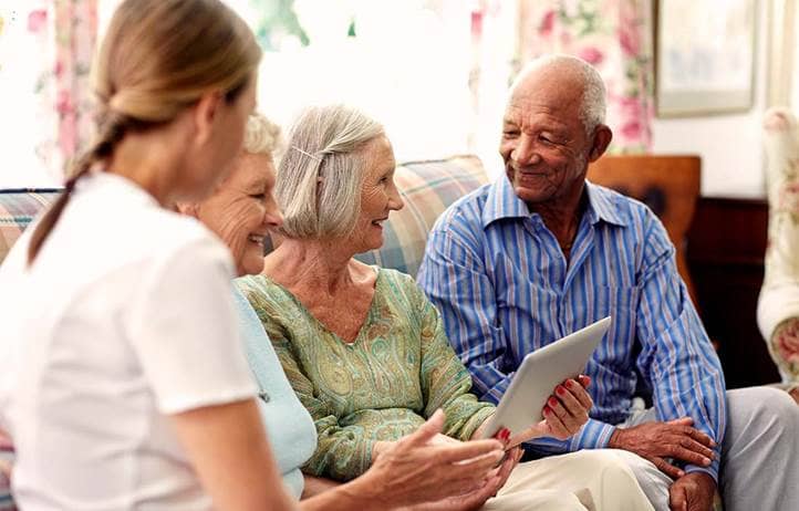 Image of a group of seniors talking