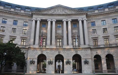 Front of government building.